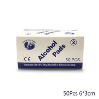 100/50 vnt Vienkartiniai alkoholiniai vatos diskeliai Dezinfekavimo servetėlė Alkoholio tabletės namų lauko valymui priežiūros priemonės 50Pcs 6*3cm white