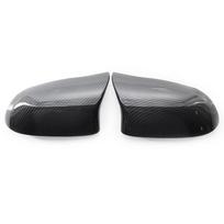 For BMW X5 F15 X6 F16 2014-2018 Pair Rear View Mirror Cap Car Side Door Mirror Cover Wing Cap Replacement 51167365113 A-Carbon Fiber gray