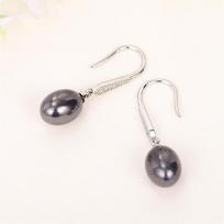 Huitan New Arrival Simulated Pearl Earrings Women Zinc Alloy Color Fashion Versatile Female Ear Piercing Accessories Wedding Zircon white