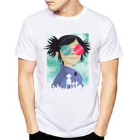 Noodle Murdoc Russel Short Sleeve Gorillaz Men T Shirts Ringer Fashion Streetwear t-shirt 2019 Anime Men's T Shirt Short Sleeve 3XL beige
