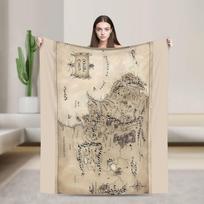 L-Žiedų Valdovai Žemėlapis Tolkieno Knygos Literatūra Viduržemė Flaneliniai Antklodės Minkštas Šiltas Mėtomasis Antklodė Sofai Lovai 50x60in