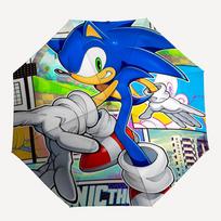 1pc Sonic the Hedgehog, Sonic Art Automatic Folding Umbrella - Compact 8-Rib Design, Durable Plastic & Iron, Daily Use F104022 blue