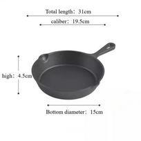 6 Inch Cast Iron Skillet, iron frying pan Frying Pan with Drip-Spouts,Nonstick Cookware, Camping Indoor and Outdoor Cooking beige