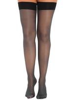 Stretchy Thigh-High Socks for Women: Glossy Sheer Thin Stockings Costume Accessories for Themed Parties One Size gray