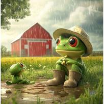 CHENISTORY 5D DIY Diamond Painting Animals Frog Diamond Embroidery Full Square/Round Mosaic Home Decor Wall Art Full Square 30x30cm brown