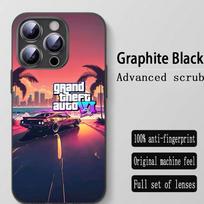 Gta-6 rašto dizaino „ins“ telefono dėklas, skirtas iPhone 16 15 14 13 12 11 X XR XS 8 Plus Mini Pro Max, minkštas juodas, atsparus smūgiams dangtelis iPhone 12 Pro