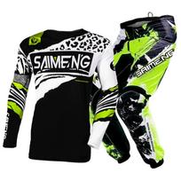 Vaikiški motokroso marškinėliai, kelnės, žali, juodi, 3, 4, 5, 6, 7, 8, 9, 10 metų, visureigių kostiumas, mėlynas, oranžinis, enduro, krosas, berniukas ir mergaitė. S-20