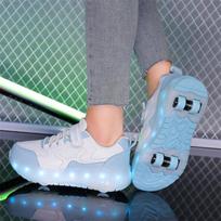 Rechargeable LED Roller Shoes & Skates for Kids and Adults 29 gray
