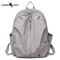 Itin lengvas vandeniui atsparus nailoninis kuprinė moterims, lauko kelionėms, alpinizmui, didelės talpos kuprinė vyrams, maža kelioninė kuprinė 28*18*39cm šviesiai pilka spalva