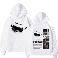 Rapper Ken Carson Teen X Music Album Double Sided Print Hoodie Rap Playboi Carti Opium Sweatshirt Male Hip Hop Oversized Hoodies S white
