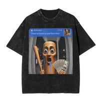 There Is Motion At Your Front Tung Tung Tung Sahur Money Tshirt Men Cotton Tees O Neck Short Sleeve T Shirts Big Size Clothing XL gray