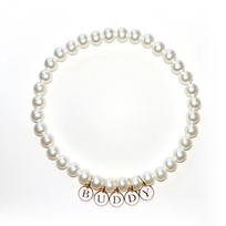 Personalized Elegant Pearl Pet Necklace Collar - Custom Name for Cats & Dogs Plastic Lightweight Small Dogs Puppy Kitten Rabbit XS
