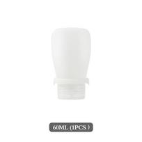 30/60/90 ml silikoniniai kelioniniai buteliukai, nepralaidūs, spaudžiami, daugkartinio užpildymo talpyklos, dydis, kosmetinis tūbelė šampūnui, losjonui, muilui, skysčiams, išpilstymui 60ml balta