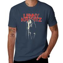Lenny Kravitz Red Logo Mic Pose Tshirt Basic Solid Color Short Sleeve Tshirt 3XL black