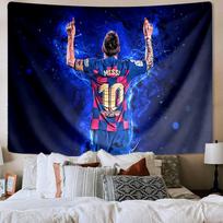 1PC Argentina Football Star Messi Tapestry, Unique Design Tapestry, Wall Decor for Bedroom,Livingroom, Playroom,Heartwarming Fan Holiday Gifts 100cmx150cm