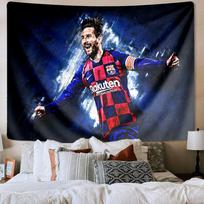 1PC Argentina Football Star Messi Tapestry, Unique Design Tapestry, Wall Decor for Bedroom,Livingroom, Playroom,Heartwarming Fan Holiday Gifts 130cmx150cm