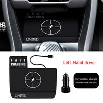 Car Wireless Charger for Honda Civic X 10th 11th Gen 2016-2023 Mobile Phone Fast Charging Holder 15W Charger Board Accessories black