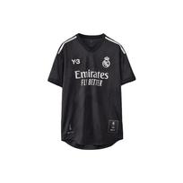 Y-3 X Adidas Real Madrid T-Shirts Men's Black Crew Neck Moderate Straight Fit HI3983- XS black