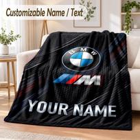 Individualus tekstas Flanelinis pledas BMW M spaudinys Šiltas jaukus pledas Namų sofos lovos patalynė 150cmx180cm