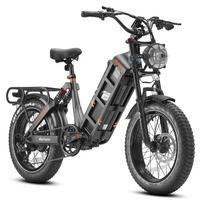 Juliet E-bike 1000W 48V 60Ah 20*4.0 Inch Fat Tire Off-Road Full Suspension Adult Luxury city outdoor commute Electric Bicycle Full Suspension