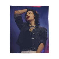 Stray Kids Hyunjin Breathtaking Shot Photo Blanket, Stray Kids Ate, You Make Stray Kids Stay, Stray Kids Giant 75x90cm blue