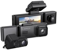 Automobilinis vaizdo registratorius Lamax N10 GPS 3 viename su 3 kameromis, 4K UHD ir Wi-Fi