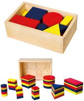 Medinės loginės kaladėlės Dienesa geometrinės figūros Montessori