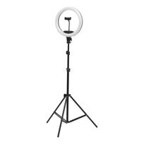Ring Light 13″ 36 W LED žiedinė lempa su stovu juoda