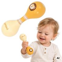 Viga Toys PolarB muzikinis žaislas kūdikiui bukas 14,5 x 4,8 cm