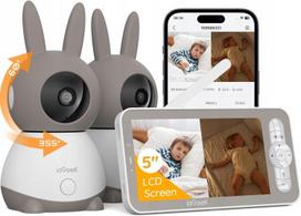 Elektroninė kūdikio auklė Annke su 2 kameromis, Wi-Fi, LCD ekranu ir HD vaizdu