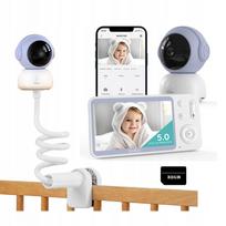 Elektroninė auklė Boifun su 2K kamera, Wi-Fi ir 5 colių LCD monitoriumi