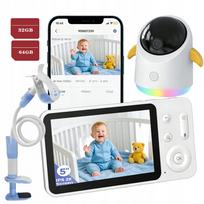 Elektroninė kūdikio auklė ieGeek su Wi-Fi, HD kamera ir LCD ekranu