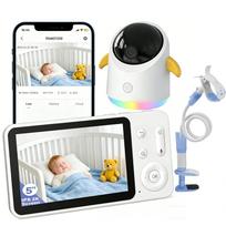 Elektroninė kūdikio auklė ieGeek su Wi-Fi kamera, LCD ekranu ir naktiniu režimu