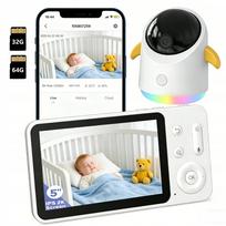 Elektroninė kūdikio auklė ieGeek su Wi-Fi, HD kamera ir LCD ekranu
