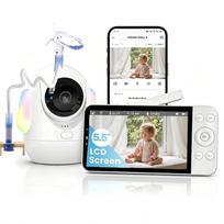 Boifun elektroninė kūdikio auklė su 4 MP HD kamera, 5,5 col. LCD ekranu ir Wi‑Fi
