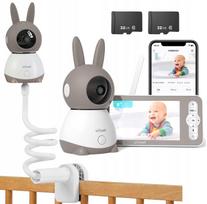 Elektroninė kūdikio auklė Boifun su kamera, LCD ekranu ir Wi-Fi