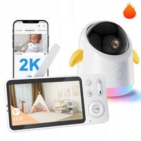 Elektroninė kūdikio auklė su Wi-Fi kamera, LCD monitoriumi ir naktiniu režimu