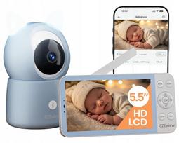 Elektroninė kūdikio auklė su kamera, HD LCD ekranu ir naktiniu matymu
