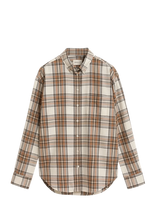 Gant - Rel Checked Flannel Bd Shirt - Marškinėliai ilgomis rankovėmis - Kreminė spalva
