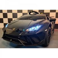 Elektrinis vaikiškas automobilis Lamborghini Huracan, 12 V, su nuotolinio valdymo pultu, metalinės juodos spalvos