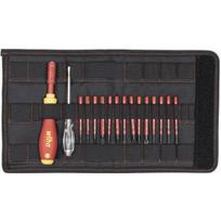 Wiha atsuktuvas su antgalių laikikliu slimVario Starter-Set 36068, 17 vnt., 1000V, VDE, ergonomiškas, dėklas