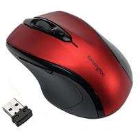 Kensington Pro Fit belaidė pelė K72422WW, 1750 DPI, 6 mygtukai, optinė, USB nano imtuvas, ergonomiškas dizainas, raudona
