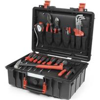 Wiha įrankių dėžė Basic L mechanic 45531, 36 vnt., 20,2 l, 6,66 kg, polipropilenas, rankena, 28 kilpos