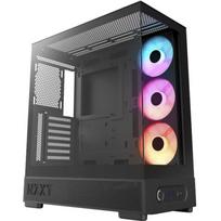 Nzxt S5 RGB CC-S51FB-01, juodas, Midi-Tower, ATX, Mini-ITX, plienas, grūdintas stiklas, 360mm RGB ventiliatorius