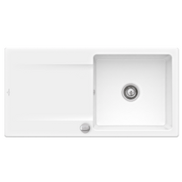 Keraminė plautuvė Villeroy & Boch Siluet 60 (1000x510 mm) su CeramicPlus danga ir ekscentriniu ventiliu, pasirenkama spalva