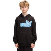 Puma Ess Logo Lab laisvo kirpimo vaikiškas džemperis su gobtuvu juodas 694674 01