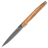 Bestechman Lanza Damascus by Grzegorz "Kombou" Grabarski Olive Wood Sulankstomas peilis
