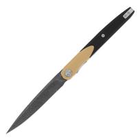 Bestechman Lanza Damascus G10 by Grzegorz "Kombou" Grabarski Khaki/Black Sulankstomas peilis