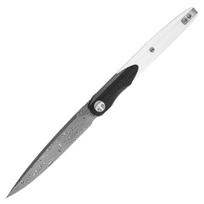 Bestechman Lanza Damascus G10 by Grzegorz "Kombou" Grabarski White/Black Sulankstomas peilis