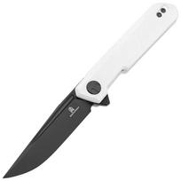 Bestechman Mini Dundee Double Detent White/Black Sulankstomas peilis